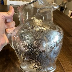 Vintage, sterling, silver picture, flower pattern