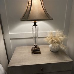 Bombay fine cut crystal table lamp w/shade