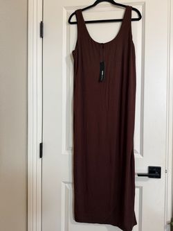 Fashion nova Brown Sleeveless Maxi Dress with Tags