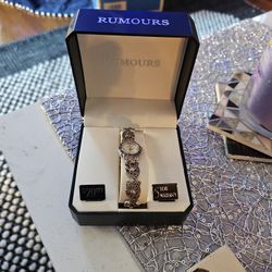 🔥 NEW In Box, Marcasite Watch by Rumours For Ladies And Womens.  Very Delicate Piece. Vintage 