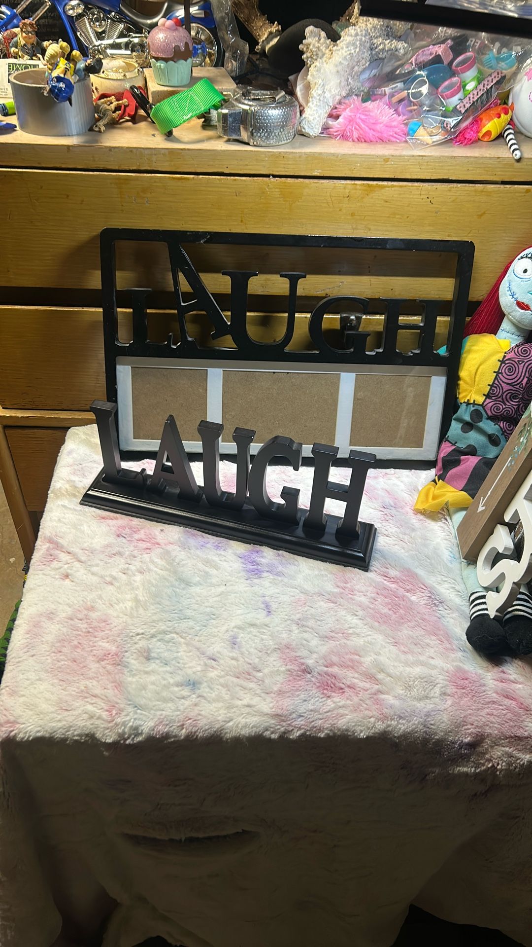 Picture frame and words