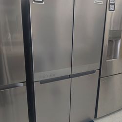 New KitchenAid
19.4 cu. ft. 36 in. W Counter-Depth 4-Door Refrigerator with PrintShield Finish