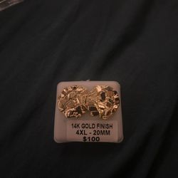 gold nuggets earrings