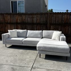 Light Grey/White Aries Sofa Sectional 