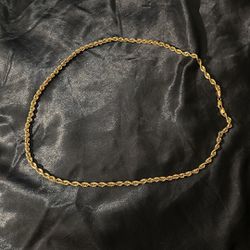 Gold chain, 10k 26” Rope.