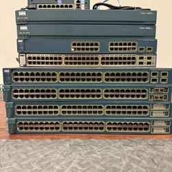 6 Cisco Switches, 2 Routers, and PIX Firewall