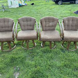 Wooden Dining Chairs With Cushions (4) REDUCED