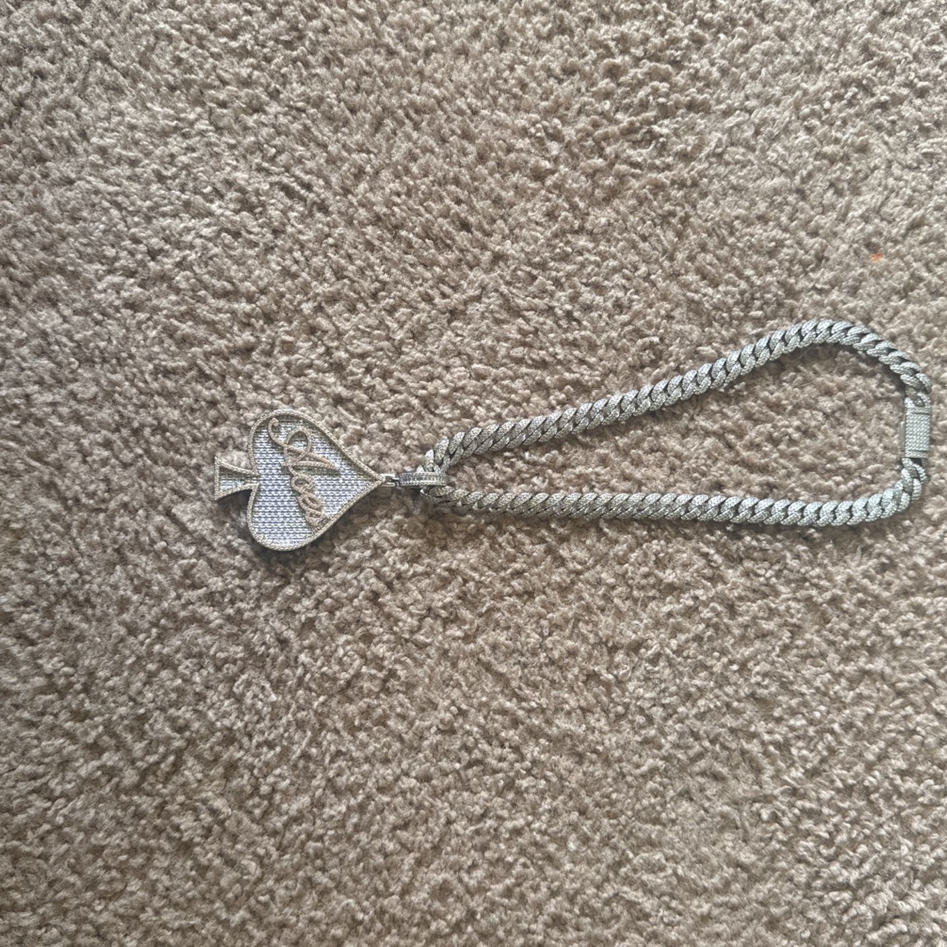 Cuban With Ace Pendant