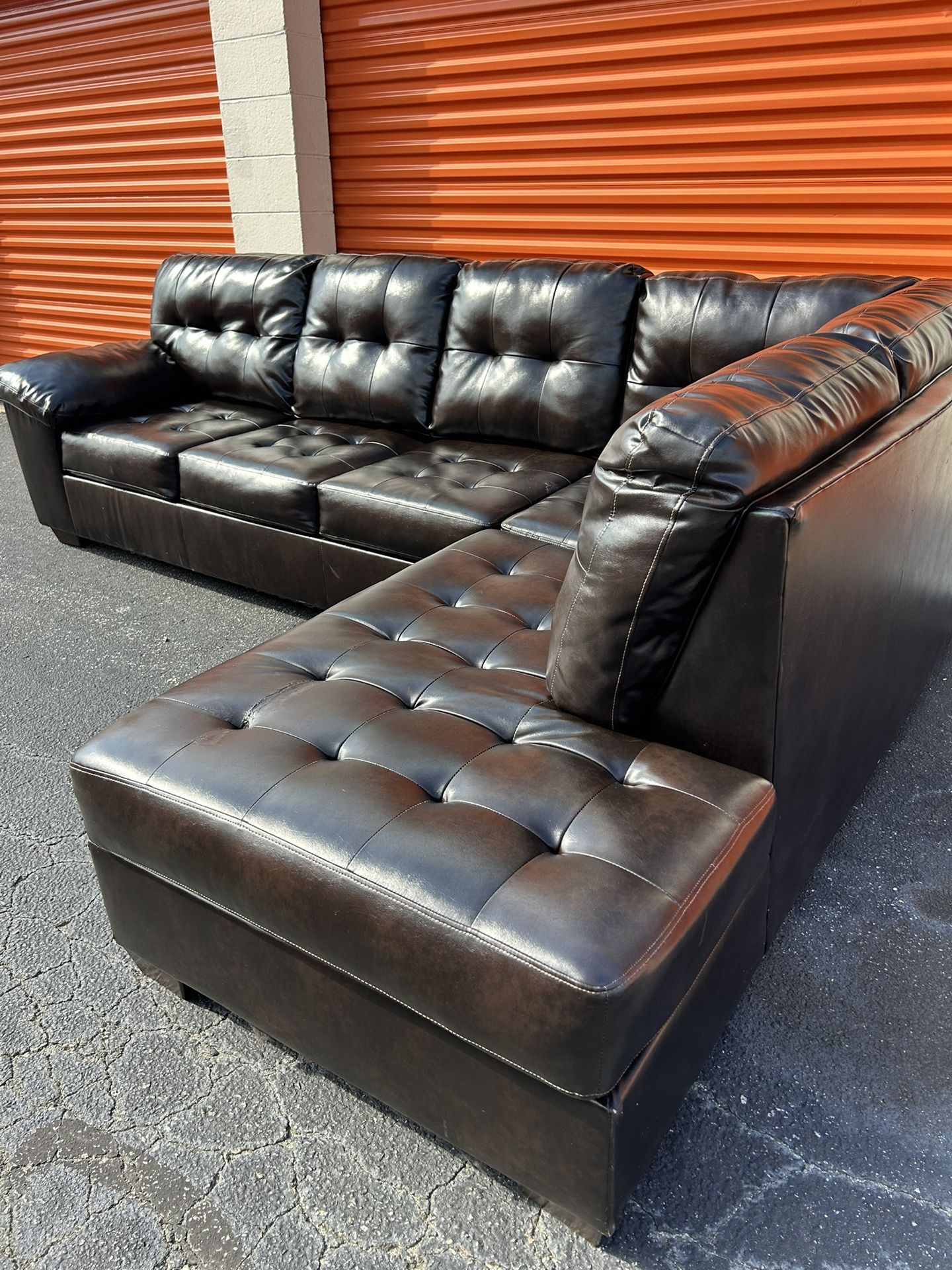 Beautiful Dark Brown Sectional - FREE DELIVERY