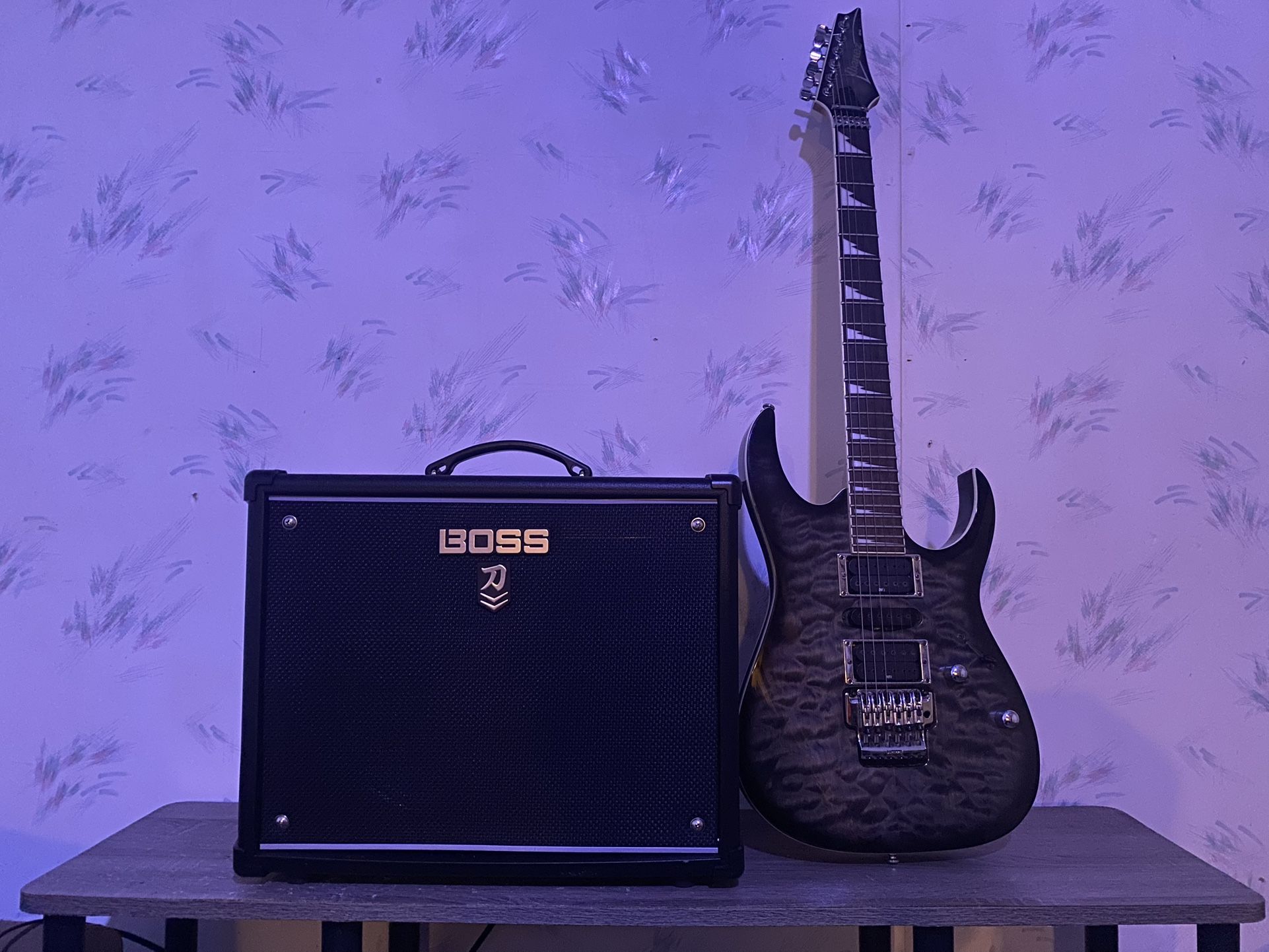 Guitar Ibanez RG 4EX1 & boss Katana MK 2 Amp Bundle