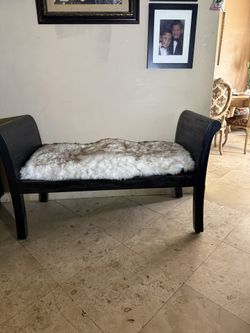Bench Solid Wood With Cushion 