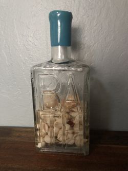 Decorative Bottle With Shells For Bath