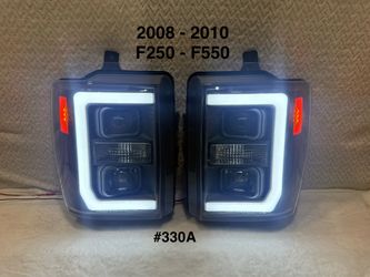 2008 To 2010 Ford F250 F350 F450 F550 Super Duty Headlights