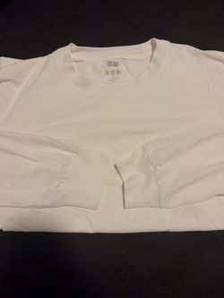 Uniqlo White Long Sleeve Tee, Size S