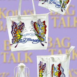 Ed Hardy Large Butterfly Tote