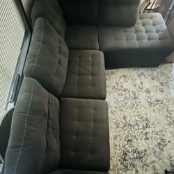 L-Shaped Grey Sectional 