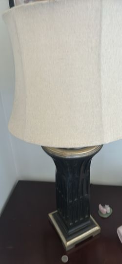 Pair Of Table Wood Decorative Lamps