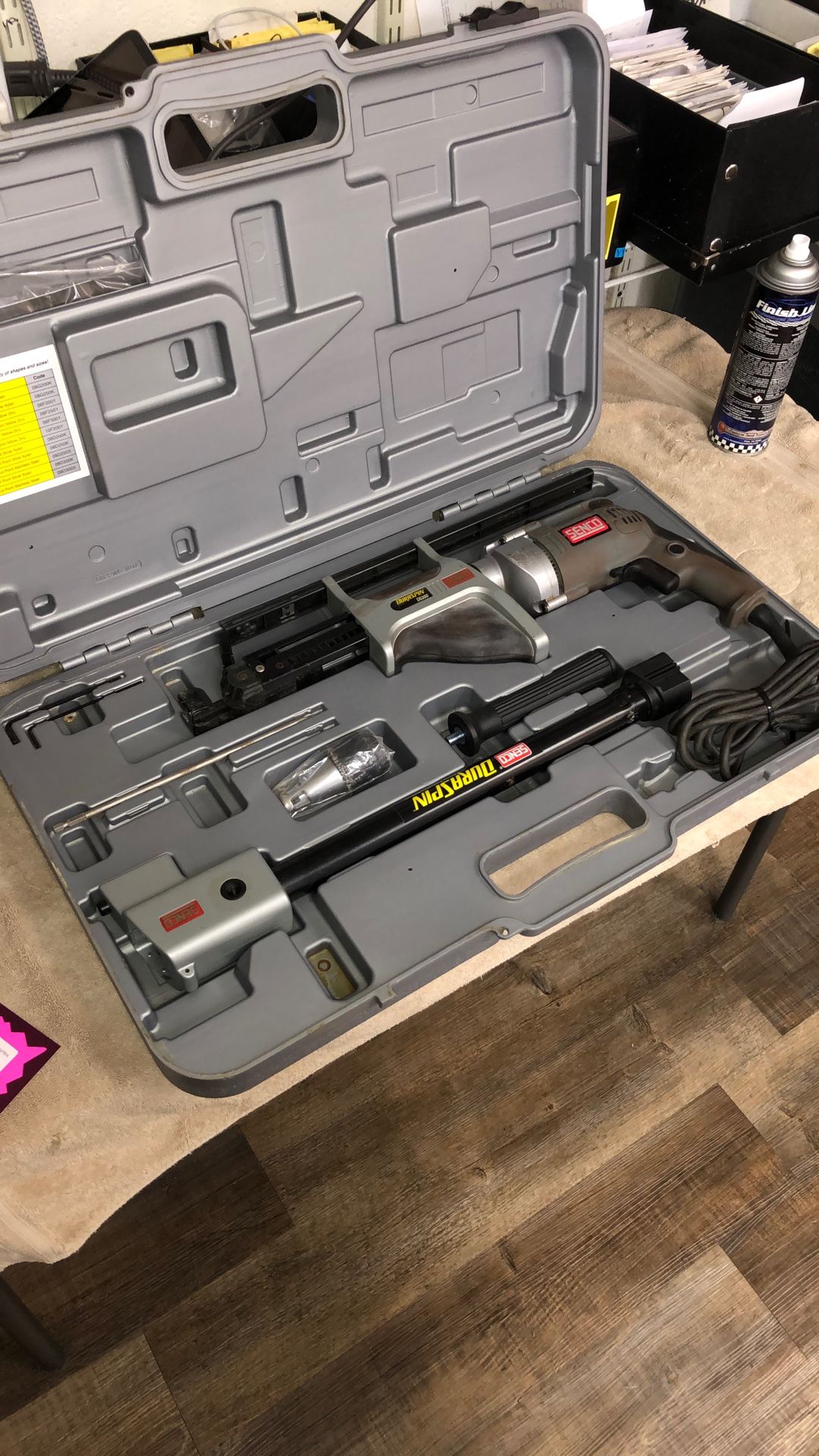 96091 Senco SG2500 Duraspeed Variable Speed Screw Driver W/ Duraspin Extension In Hard Carry Case 585219