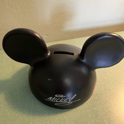 WD Mickey Mouse Ears Plastic Piggy Bank 