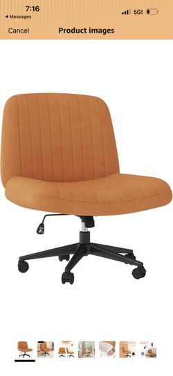 Computer Task Seating for Home Office,PU Leather,Orange