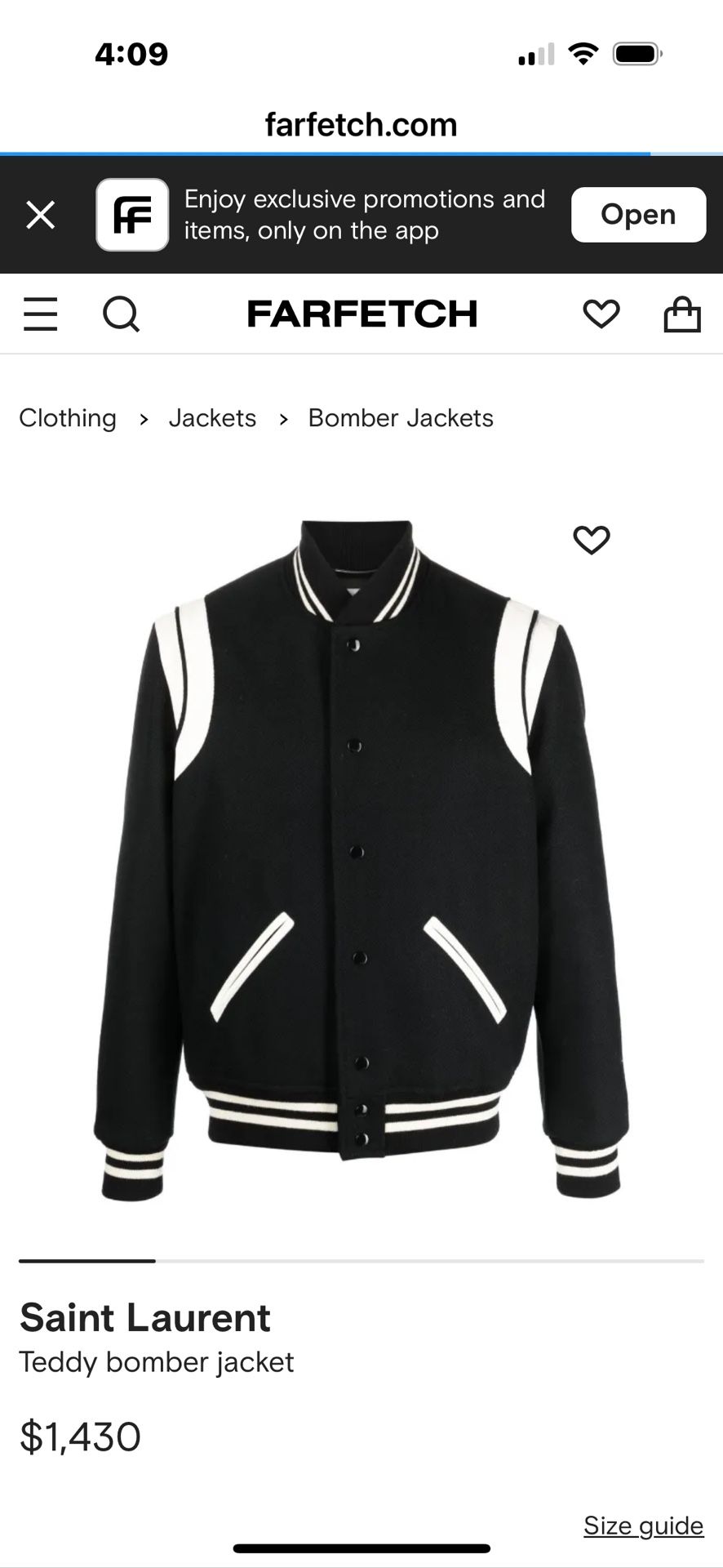Saint laurant jacket Small