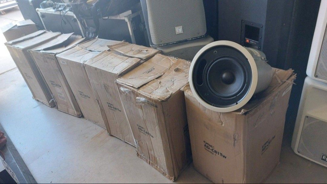 6 New In Box QSC AD-C81TW Subwoofer 8" Woofer 