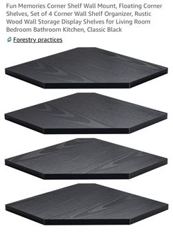 Floating Corner Shelves Set of 4
