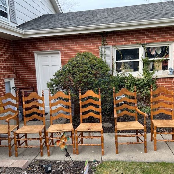 VINTAGE SET French Ladder Back FARMHOUSE Chairs!!