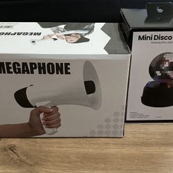 Megaphone And Mini Disco Ball