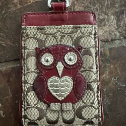 Coach Owl Lanyard Wallet