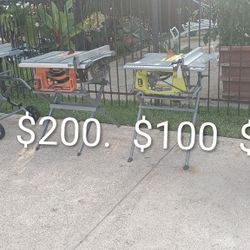 DeWalt, Ridgid And Ryobi Table Saw 