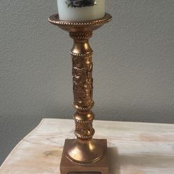 Candle Holder With Leaves 🍃 Detail - Candle Not Included 