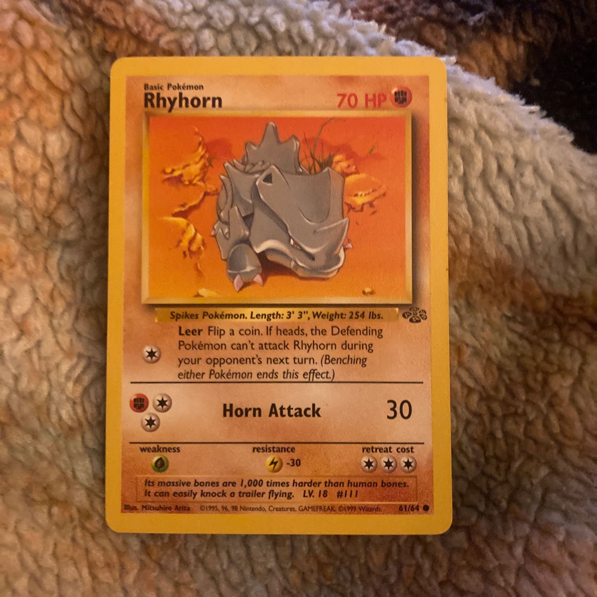 Rhyhorn Pokémon Card