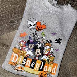 Disney Halloween Mickey And Minnie Kids Unisex Crewneck