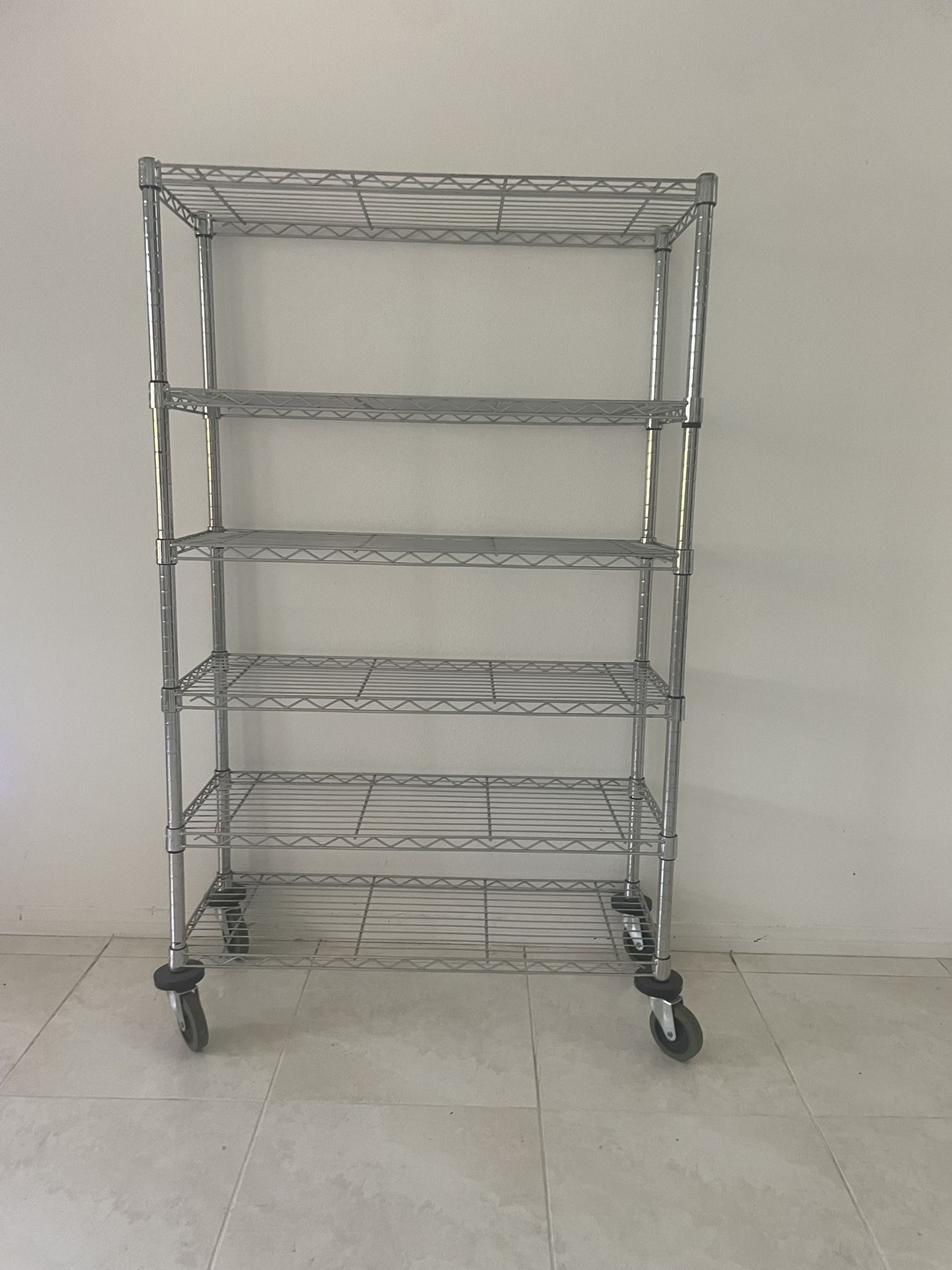 Metal Wire Shelves In Rolling Locking Casters for Sale in Artesia, CA ...