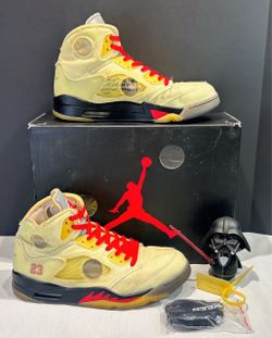 Nike Air Jordan 5 Retro x Off-White ‘Sail’: Men’s Size 11