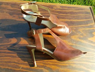 Nine West leather heels sz 9.5