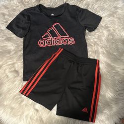 adidas Kids Black and Red Matching Set size 5