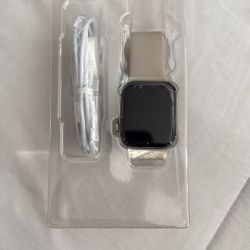 Apple Watch Series 7 (GPS + cell phone, 1,772 in) - Silver stainless steel case with Starlight sports band (renewed