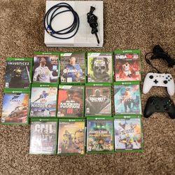 Xbox One S  With 14 Games And 2 Controllers