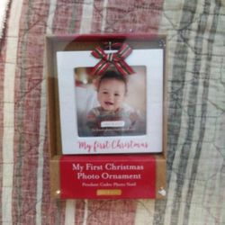 Christmas Picture Ornament 3x3 In.