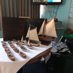 11.8" Model Sail Boat Antique Plus