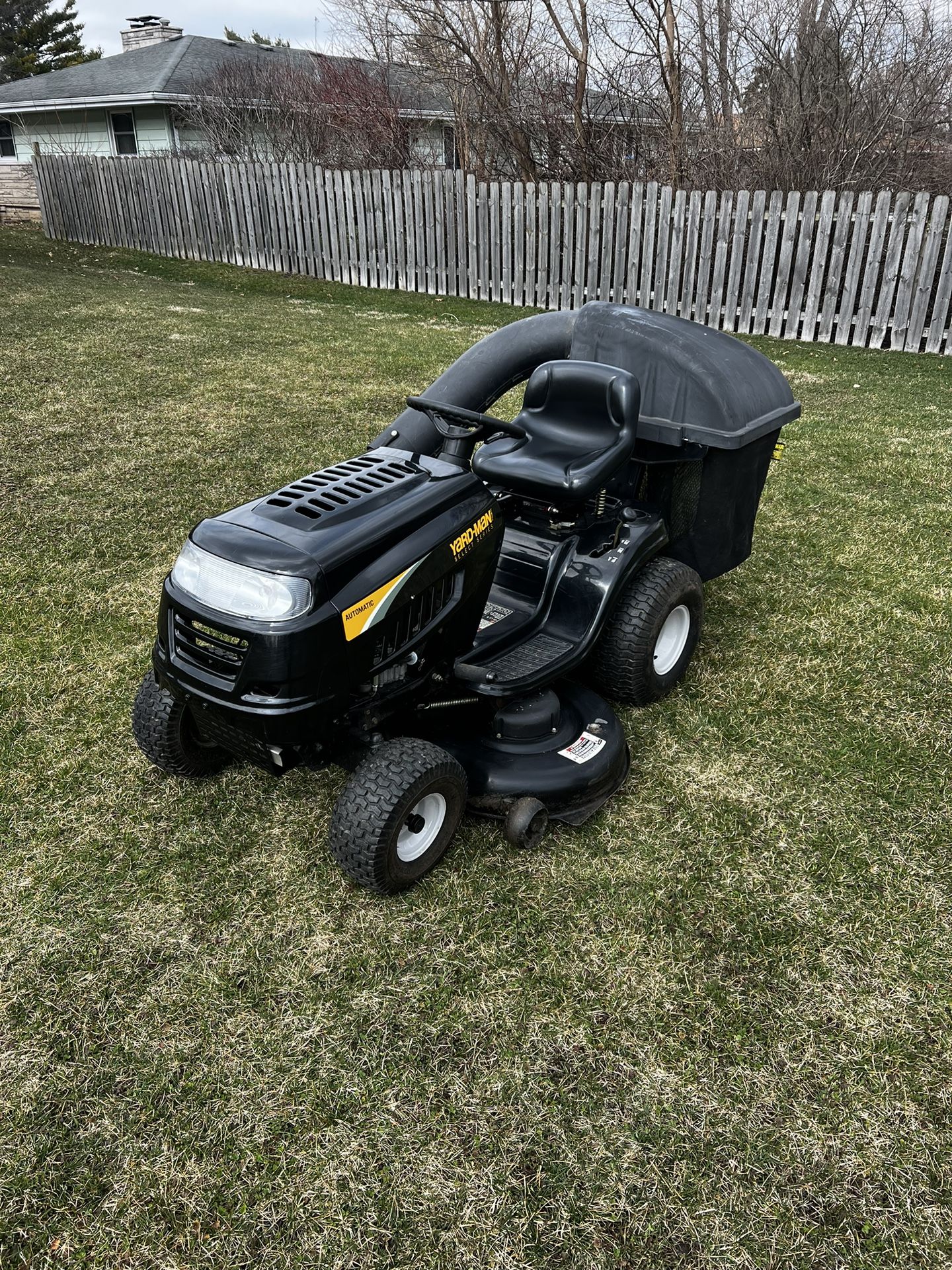 Yard Man 46” Riding Mower With Bagger