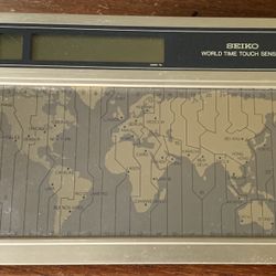 Vintage SEIKO World Time Touch Sensor Clock - Made in Japan 