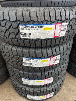 265/75/16 FALKEN AT (4) new tires installed and balanced