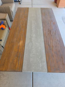 Faux concrete table