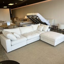 Modular Cloud Sofa Chaise With Reversible Ottoman & FREE Delivery