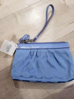 Brand New blue Coach wristlet