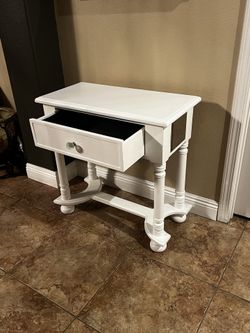 Solid Wood White Console Table