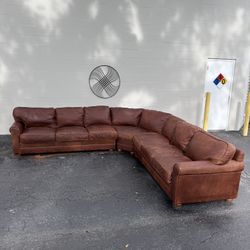 🔥 10ft x 10ft Genuine Leather Sectional Sofa – High-End Quality! 🔥